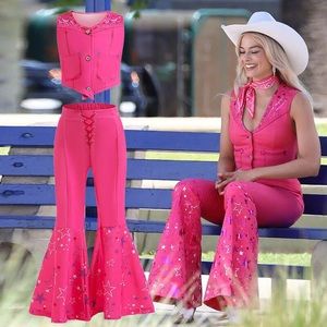 Barbie cosplay costume western pink cowgirl
